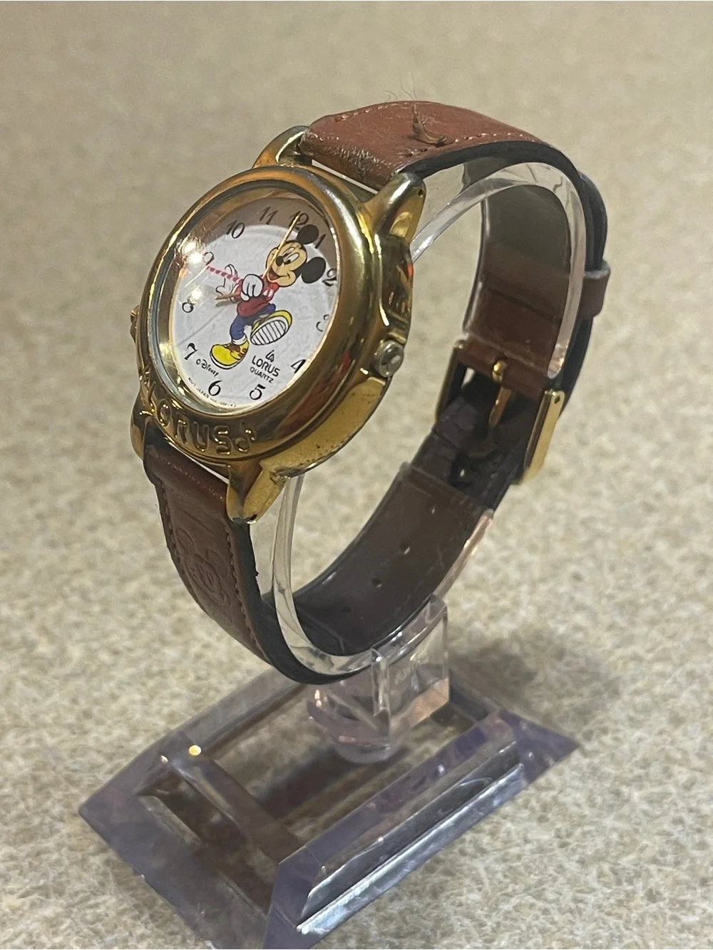 This vintage Lorus Mickey Mouse Musical Watch was manufactured in the late 1980s